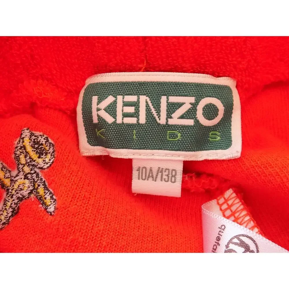 Kenzo kids shorts orange terry cloth girls size 10